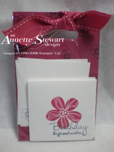 Note card gift set red