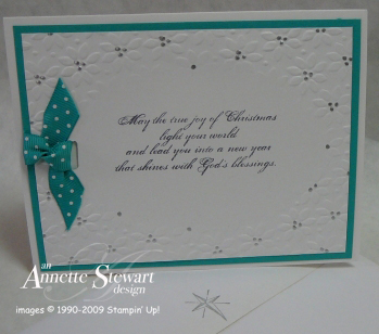 Gift bag embossed Christmas card 2
