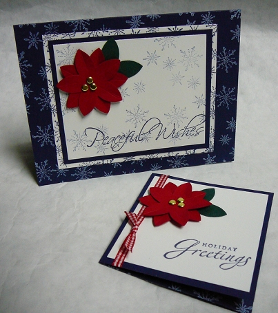 Christmas Pointsetta card:tea card