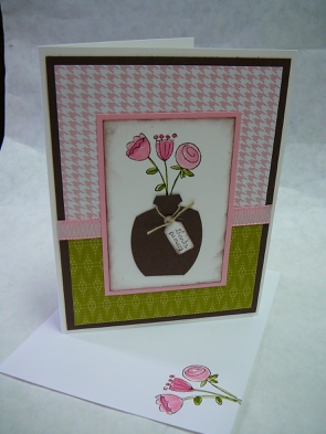 Vase card with envelope