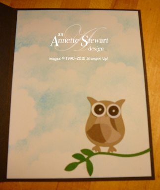 Owl card inside